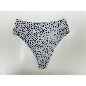 Shein Womens Swimsuit Bikini Bottoms Size Medium Animal Print High Waisted